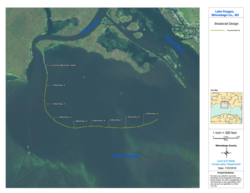 Lake Poygan Breakwall Project Updates Press Release 2020   PRESS RELEASE 12 9 2020 Map Of Breakwall Opt 800x618 