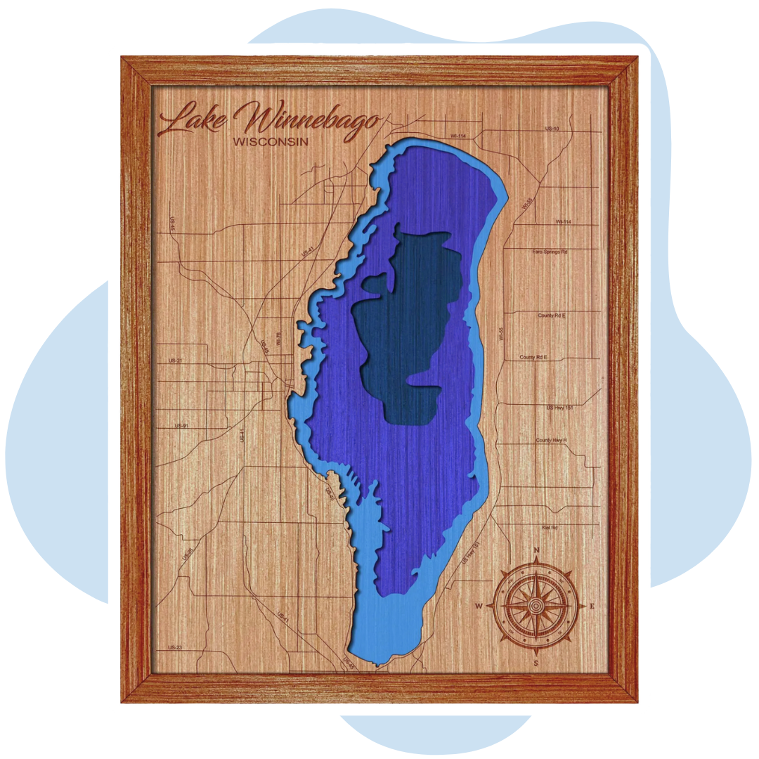 a depth map of Lake Winnebago